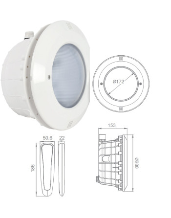 Proiector Liner LED alb cu...